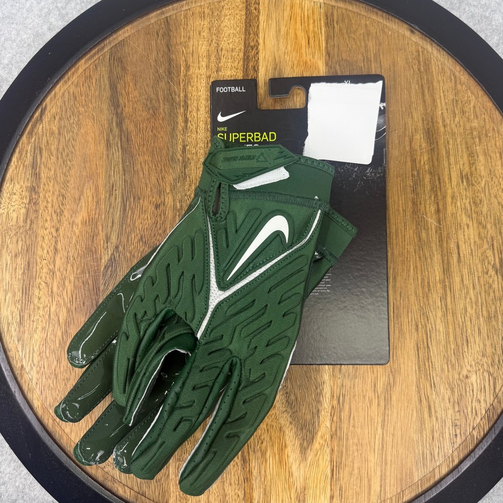 Nike Superbad 6.0 Football Gloves Mens XL Pine Green White DX4520-304 New